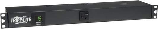 Tripp Lite Metered PDU, 15A, 13 Outlets (5-15R), 120V, 5-15P, 100-127V Input, 15 ft. Cord, 1U Rack-Mount Power, 2 Year Warranty (PDUMH15) Metered (15 ft. Cord) PDU