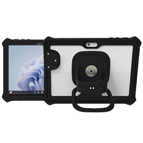The Joy Factory aXtion Go MP Rugged Carrying Case Microsoft Surface Go, Surface Go 2, Surface Go 3, Surface Go 4 Tablet, Credit Card, Card Reader - Black, Transparent - Water Resistant, Shock Proof - Polycarbonate