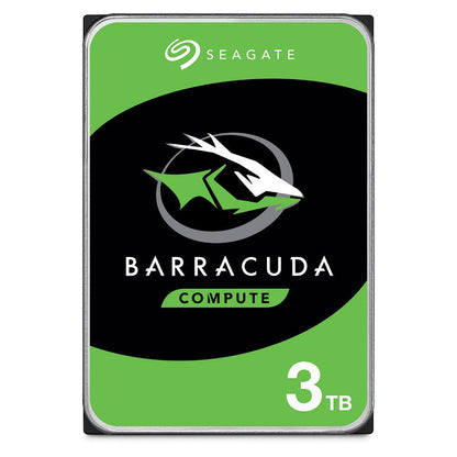 Seagate 3.5, 3TB, SATA3, BarraCuda Hard Drive, 5400RPM, 256MB Cache