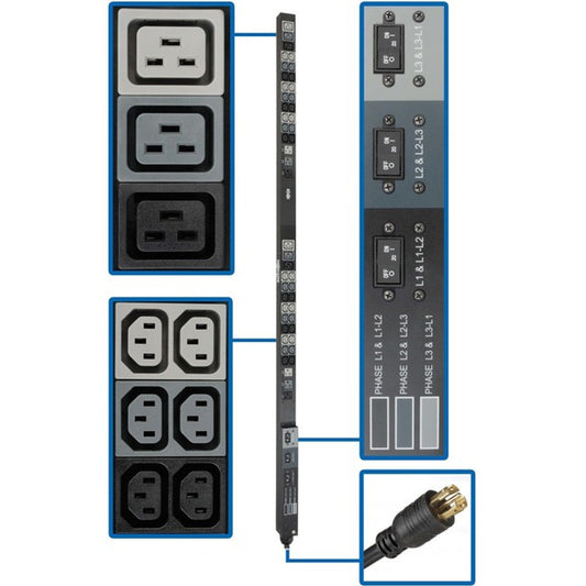Eaton Tripp Lite Series 8.6kw 208/120v Three-phase Basic Pdu