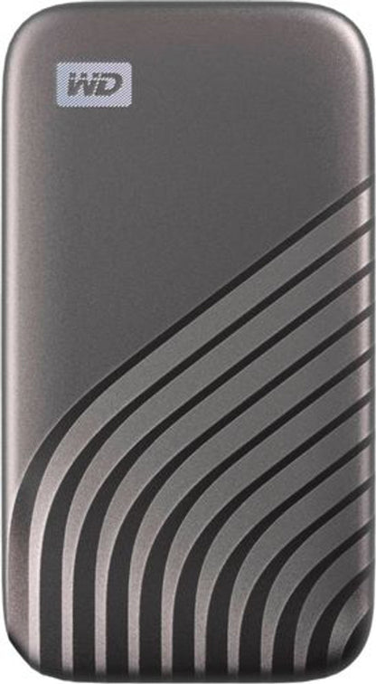 Western Digital WD 2TB My Passport SSD Portable External Solid State Drive, Gray, Sturdy And Blazing Fast, Password Protection With Hardware Encryption - WDBAGF0020BGY-WESN