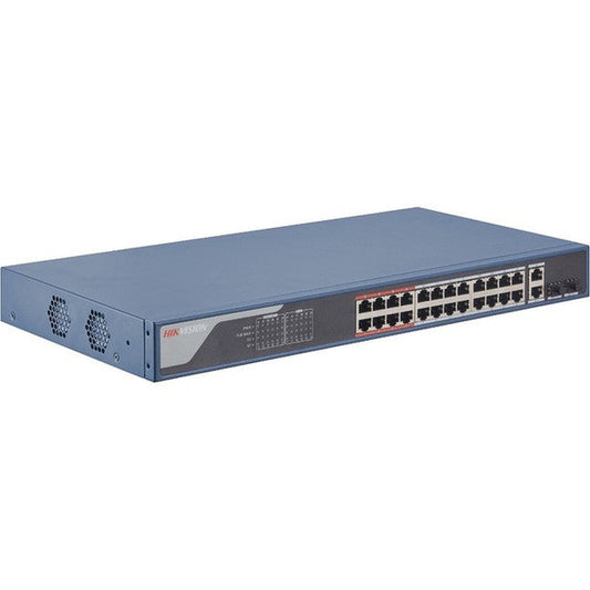 Hikvision Ds-3e1326p-ei Ethernet Switch - 24 Ports - Manageable - 2 Layer Supported - Modular - 2 Sfp Slots - 400 W Power Consumption - 370 W Poe Budget - Optical Fiber, Twisted Pair - Poe Ports - Rack-mountable