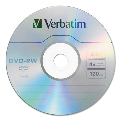Verbatim DVD-RW 4.7GB 4X With Branded Surface - 30pk Spindle, BLUE/GRAY - 95179