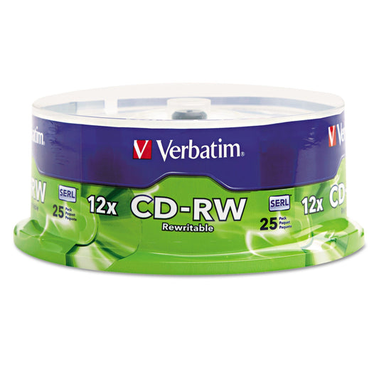 Verbatim CD-RW 12x 700 MB/80 Minute Disc 25-Pack Spindle