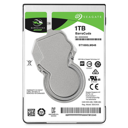 Seagate BarraCuda 1TB Internal Hard Drive HDD - 2.5 Inch SATA 6 Gb/s 5400 RPM 128MB Cache For PC Laptop (ST1000LM048)