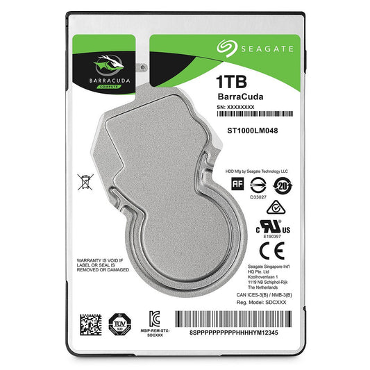 Seagate BarraCuda 1TB Internal Hard Drive HDD - 2.5 Inch SATA 6 Gb/s 5400 RPM 128MB Cache For PC Laptop (ST1000LM048)