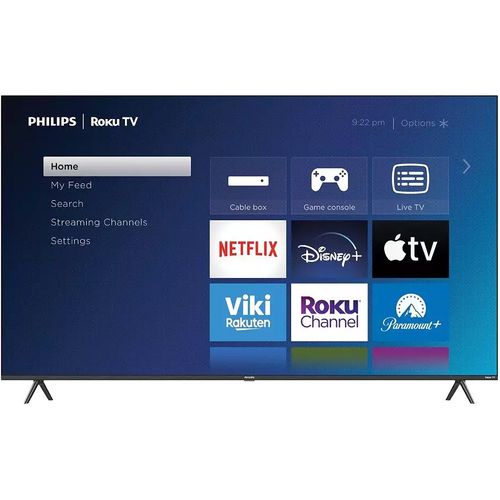 Philips 50" 6600 Series 4k Uhd 3840 X 2160 Roku Tv - Hdr - 120pmr - Dolby Surround - 6.5ms - 5000:1