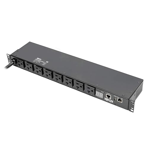 TRIPP LITE 1.9Kw Single-Phase Switched PDU Power Distribution Unit (PDUMH20NET2LX) 8 Outlets 20 Amps