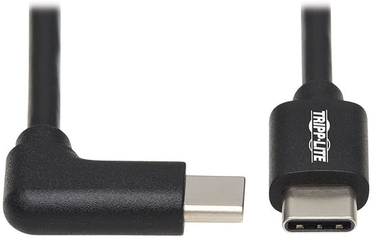 Tripp Lite USB C Charging Cable USB 2.0 M/M 60W PD Charging Right-Angle 1M (U040-01M-C-RA)