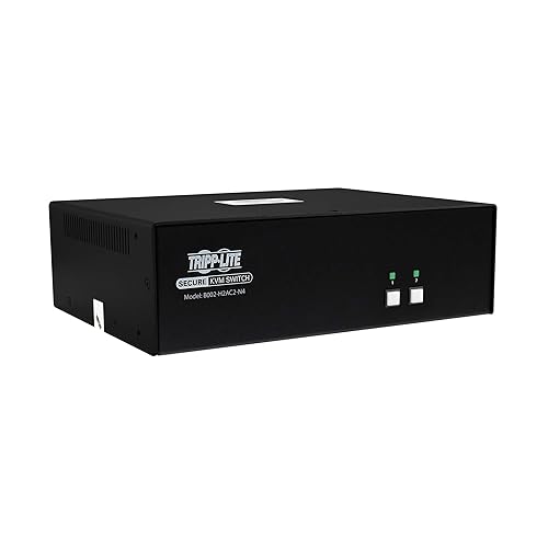 Tripp Lite Secure KVM Switch, 2-Port HDMI, United States Government NIAP-Certified PP4.0 Security, Common Access Card (CAC) Port, 4K @ 60Hz Quality, TAA Compliant, 3-Year Warranty (B002-H2AC2-N4) HDMI 2-Port CAC Port