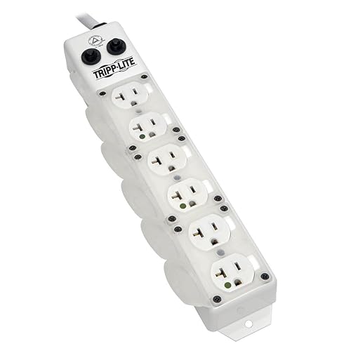 Tripp Lite PS625HG20AOEM 6 Outlet, 25' Cord Power Strip Medical Hospital Grade UL 1363A, White