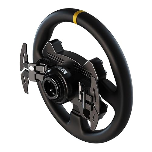 MOZA RACING Summer Ice Silk Breathable Soft Car 38 cm Lenkradabdeckung, Coffee
