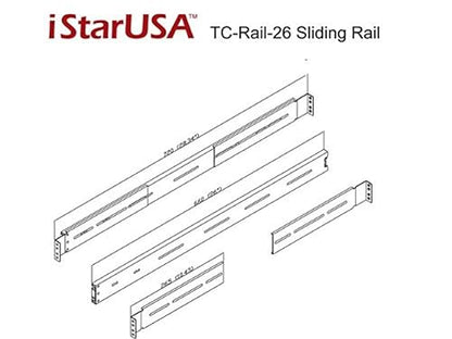 iStarUSA TC-RAIL-26 26-Inch Sliding Rail Kit for Most Rackmount Chassis