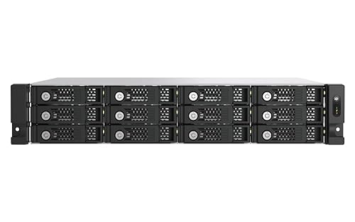 QNAP TL-R1200PES-RP-US 12 Bay 2U Short Depth rackmount PCIe Interface SATA JBOD for petabyte-Scale Expansion (Diskless)