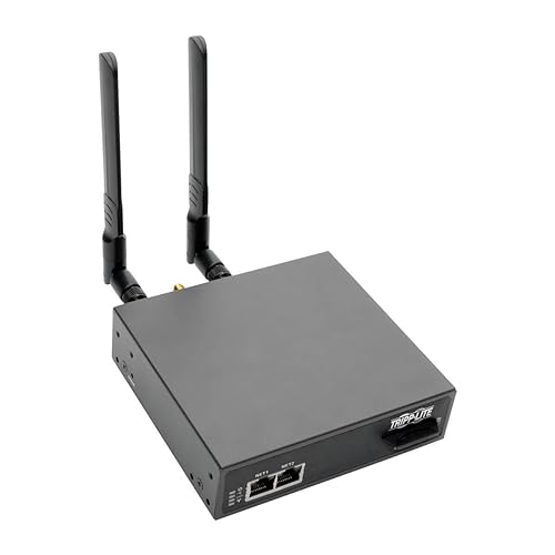 Tripp Lite 4-Port Console Server w/ 4G LTE Cellular Gateway, Dual Gbe NIC 4Gb Flash & Dual SIM (B093-004-2E4U-V), Black 4-Port with Cellular