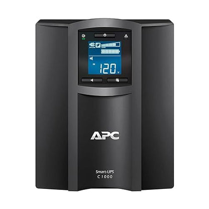 APC by Schneider Electric SMC1000C UPS 1000VA Smart-UPS with SmartConnect, Uninterruptible Power Supply, Black 1000VA Floor Standing Smart-UPS