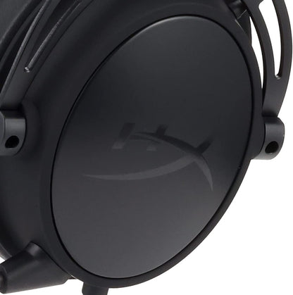 HyperX Cloud Alpha S - PC Gaming Headset, 7.1 Surround Sound, Adjustable Bass, Dual Chamber Drivers, Chat Mixer, Breathable Leatherette, Memory Foam, and Noise Cancelling Microphone – Blackout Black Wired Cloud Alpha S Headset