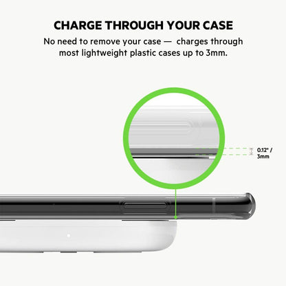 Belkin BoostCharge 10W Fast Wireless Charger Pad, with Included QuickCharge 3.0 Wall Charger and Cable, Case Compatible for iPhones, Galaxy, Pixel and Other Qi Enabled Devices (includes AC adapter)