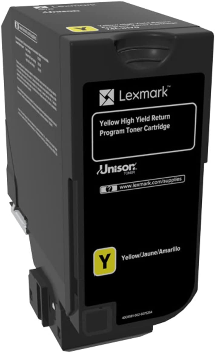 Lexmark 74C1HY0 Unison Toner Cartridge, Yellow
