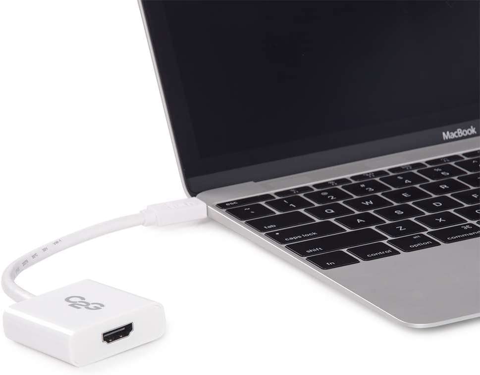 C2g/ cables to go C2G 30003 USB-C to 4K UHD HDMI or VGA Audio/Video Adapter Kit for Apple MacBook, White