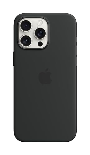 Apple iPhone 15 Pro Max Silicone Case with MagSafe - Black ??????? Silicone Black