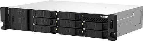QNAP TS-864eU-8G-US 8 Bay High-Speed Short Depth Rackmount Rackmount NAS with Dual-2.5GbE, Intel Celeron CPU, 8GB DDR4 Memory and 2.5GbE (2.5G/1G/100M) Network Connectivity (Diskless)
