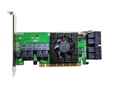 Highpoint SSD7180– PCIe 3.0 x16 8-Port U.2 NVMe RAID AIC RAID Controller Card
