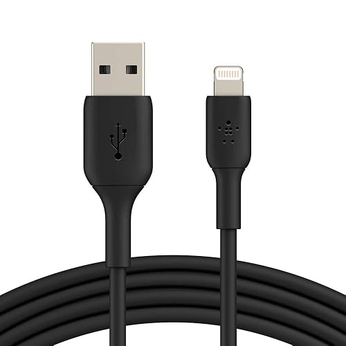 Belkin BoostCharge Lightning Cable 2-Pack - 3.3ft/1M - MFi Certified Apple iPhone Charger USB-A to Lightning Cable - iPhone Cable - iPhone Charger Cord - Apple Charger - USB Phone Charger - Black Black 3.3 ft - 2 pack