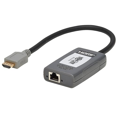 Tripp Lite HDMI Over Ethernet Cat6 Receiver, Pigtail 1-Port - Up to 230 feet or 70.1 Meters - 4K 60Hz Video, HDR, 4:4:4, PoC, HDCP 2.2, TAA Compliant (B127A-1P0-PH)