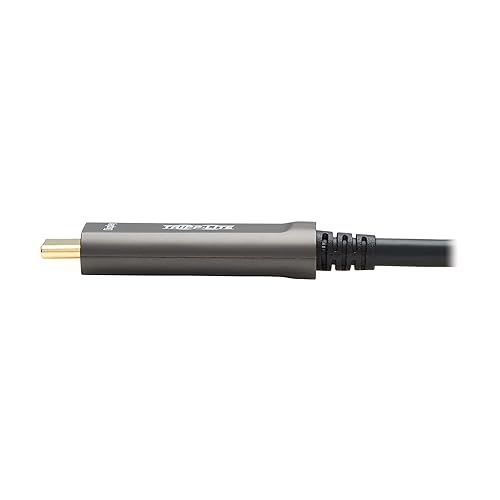 Tripp Lite USB-C Fiber 4K @ 60Hz Video Cable, USB 3.2 Active Optical Cable, Male to Male, Black, Plenum-Rated for in Wall & Ceiling Installations, 33 Feet / 10 Meters, 3-Year Warranty (U420F-10M-V)