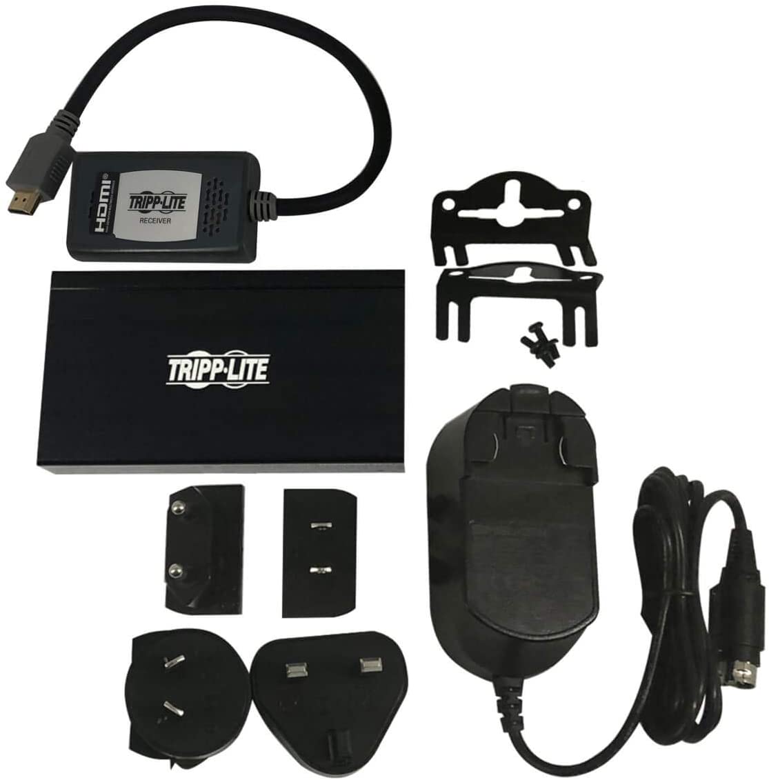 Tripp Lite HDMI Over Cat6 Extender Kit Pigtail Receiver 4K60Hz HDR PoC TAA (B127A-1A1-BHPH)