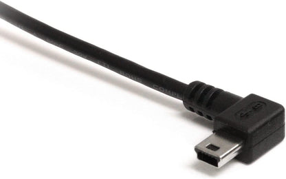 StarTech.com 6 ft. (1.8 m) Left Angle Mini USB Cable - USB 2.0 A to Left Angle Mini B - Black - Mini USB Cable (USB2HABM6LA) 6 ft / 2m Left Angle