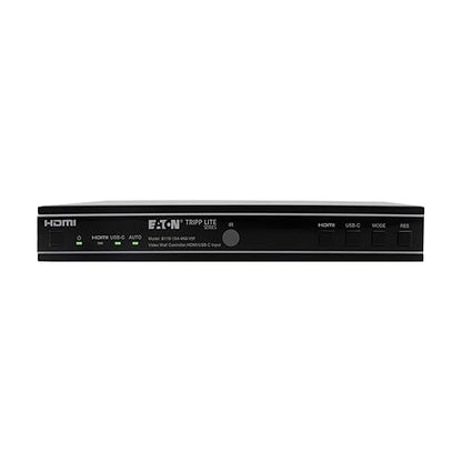 Tripp Lite 4K HDMI Video Wall Controller, TV Wall Display Processor, 1 HDMI or USB-C Input, 4 HDMI Outputs, 1x2, 1x3, 1x4, 2x2 and More, 4K@60Hz, No Software Needed (B119-1X4-4K6-VW)