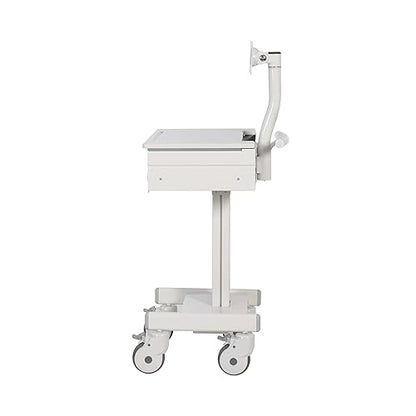 Tripp Lite Mobile Workstation with Monitor Arm, Casters, Locking Drawer TAA (WWSS1DWSTAA), White