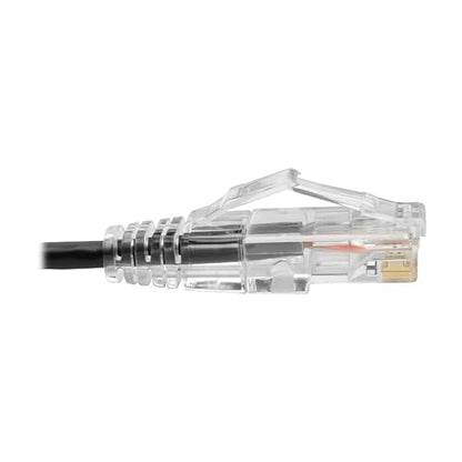 Tripp Lite Cat6 Gigabit Patch Cable Snagless UTP RJ45 Molded Slim Black 7' (N201-S07-BK) Black 7 ft.