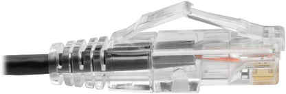 Tripp Lite Cat6 Gigabit Patch Cable, RJ45 M/M, Gigabit, Snagless, Molded, Slim, Black, 1 ft. (N201-S01-BK) Black 1 ft.