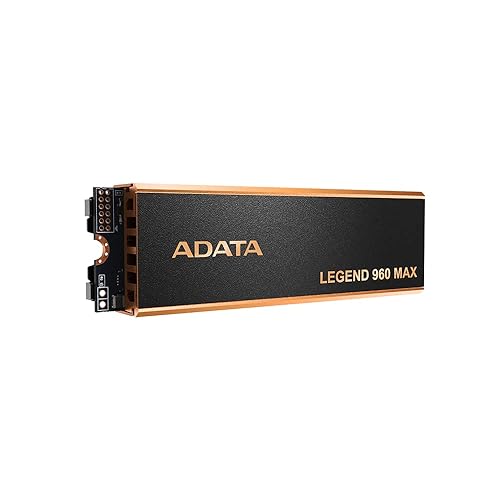 ADATA 1TB SSD Legend 960 Max with Heatsink PCIe Gen4x4 NVMe M.2 Internal Gaming SSD Up to 7,400 MB/s PS5 Compatible (ALEG-960M-1TCS) 1TB with Heatsink