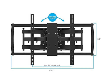 Monoprice Stable Series Full-Motion Articulating TV Wall Mount Bracket for TVs 60in to 100in Max Weight 176 lbs Extends from 2.8in to 24.6in VESA Up to 600x900 Concrete & Brick UL Certified Xlg - 23"- 100" Mount Bracket