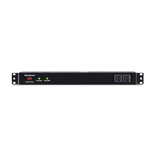 CyberPower RKBS15S2F12R Rackbar Surge Protector, 120V/15A, 14 Outlets, 15 Foot Power Cord, 1U Rackmount