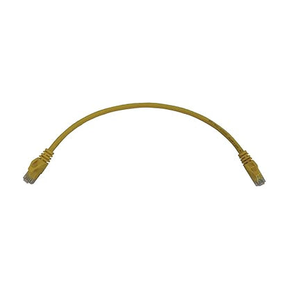Tripp Lite Cat6a 10G Ethernet Cable, Snagless Molded UTP Network Patch Cable (RJ45 M/M), Yellow, 1 Foot / 0.3 Meters, Manufacturer's Warranty (N261-001-YW)