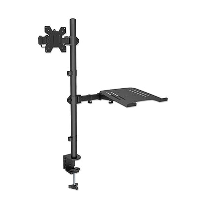 INTRACOM DESKTOP COMBO MOUNT WITH MONITOR ARM AND LAPTOP STAND