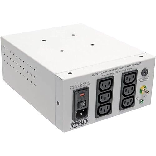 Eaton Tripp Lite Series Isolator Series Dual-voltage 115/230v 600w 60601-1 Medical-grade Isolation Transformer, C14 Inlet, 6 C13 Outlets - 600 Va - 120 V Ac, 230 V Ac Input - 115 V Ac, 230 V Ac Output