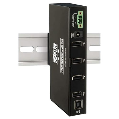 Tripp Lite Eaton Series 4-Port Industrial-Grade USB 2.0 Hub - 15 kV ESD Immunity, Metal Housing, Mountable - w 15KV ESD Immunity and metal case, Mountable"