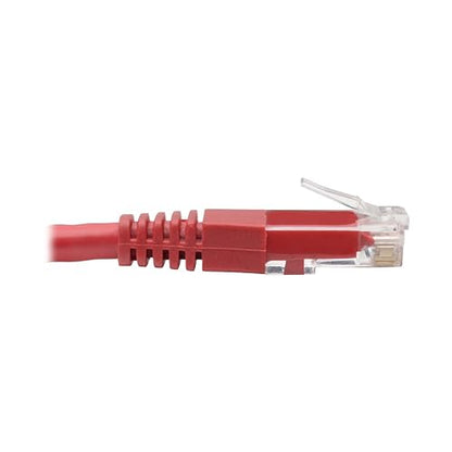 Tripp Lite N200-100-RD Cat6 Cat5e Gigabit Molded Patch Cable RJ45 M/M Red 550Mhz 100' 100' 100 ft. Red