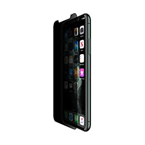 Belkin SCREENFORCE Tempered Glass Privacy Screen Protector for iPhone X, iPhone Xs, iPhone 11 Pro (OVA004zz) iPhone 11 Pro Privacy TemperedGlass