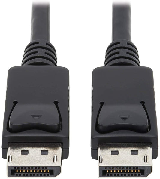Tripp Lite DisplayPort Cable with Latches (M/M), DP to DP, 4K x 2K, 10-ft. (P580-010), Black 10'