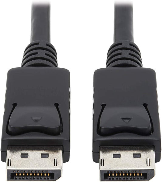 Tripp Lite DisplayPort Cable with Latches (M/M), DP to DP, 4K x 2K, 6-ft. (P580-006), Black 6' Cable