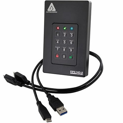 Apricorn Aegis Fortress L3- FIPS Level 3 Validated, 1TB USB 3.0 Hardware Encrypted Portable Drive 1TB Drive