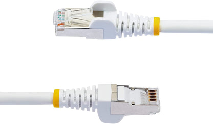 StarTech.com 10ft CAT6a Ethernet Cable - Low Smoke Zero Halogen (LSZH) - 10 Gigabit 500MHz 100W PoE RJ45 S/FTP White Network Patch Cord Snagless w/Strain Relief (NLWH-10F-CAT6A-PATCH)