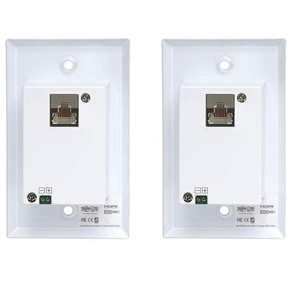 Tripp Lite HDMI Over Cat6 Extender Kit Wallplate Transmitter Receiver 4K (B127A-1A1-FHFH)